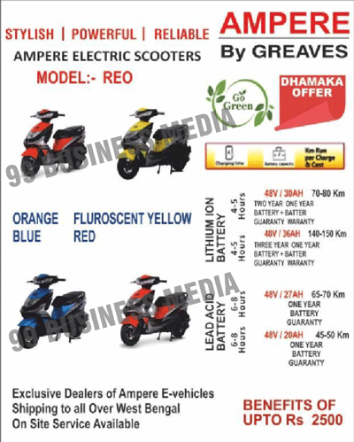 E Scooters, Electric Scooters, Ampere E-Vehicles