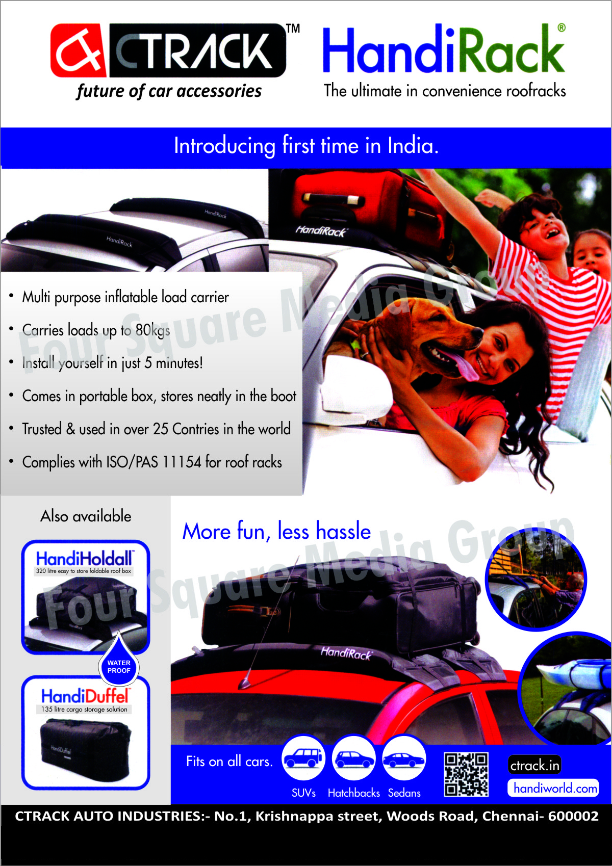 Car accessories, multi purpose inflatable load carrier