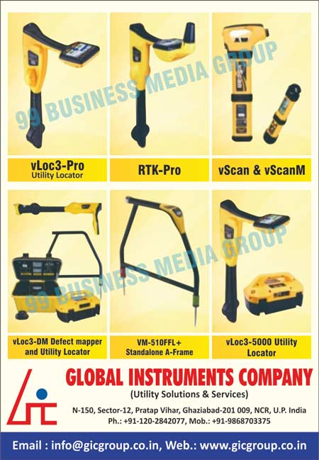 Cable Avoidance Tools, Electronic Maker Locators, OFC Duct Locators, Pipe Locators, Cable Locators, Sewer Cover Locators, Camera Inspection Systems, Oil Pipeline Survey Instruments, Gas Steel Pipeline Survey Instruments, CP Material Reference Electrodes