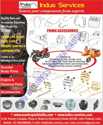 Automotive Accessories  Two Wheeler Auto Accessories - Indus Services,  Manufacturers in Noida