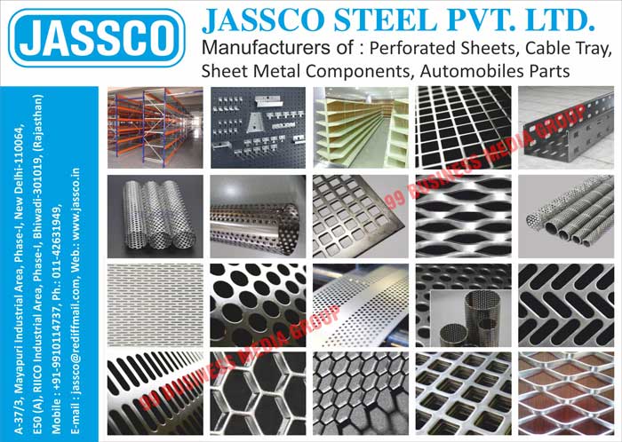 Perforated Sheets, Cable Trays, Sheet Metal Components, Automobiles Parts, Expanded Metals