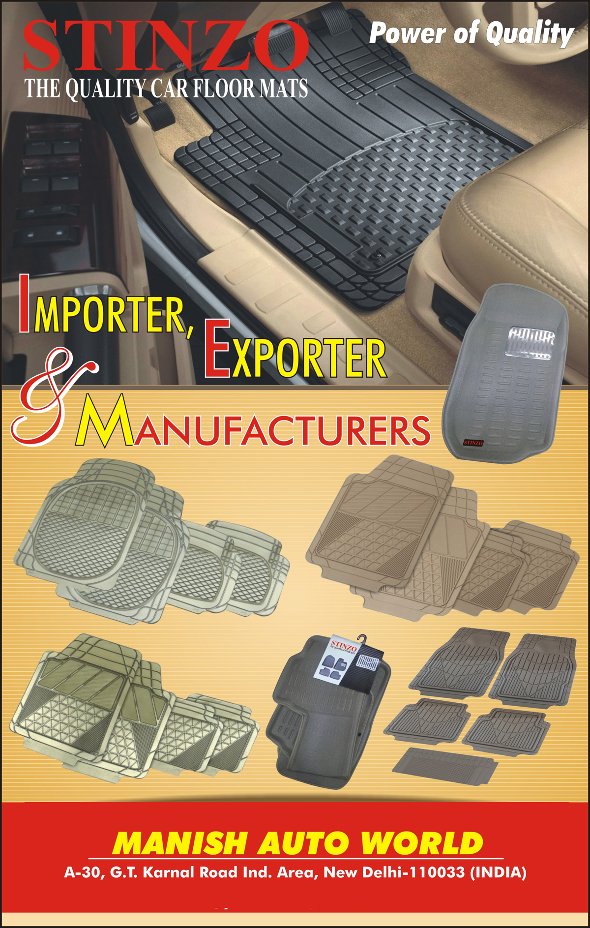 Chrome shop car mats