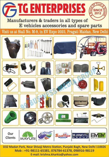Tool Kits, First Aid Kits, E Rickshaw Accessories, Stephanie Covers, Grass Mats, Spike Mats, Jacks, Fire Stoppers, Electric Vehicle Accessories, Electric Vehicle Spare Parts